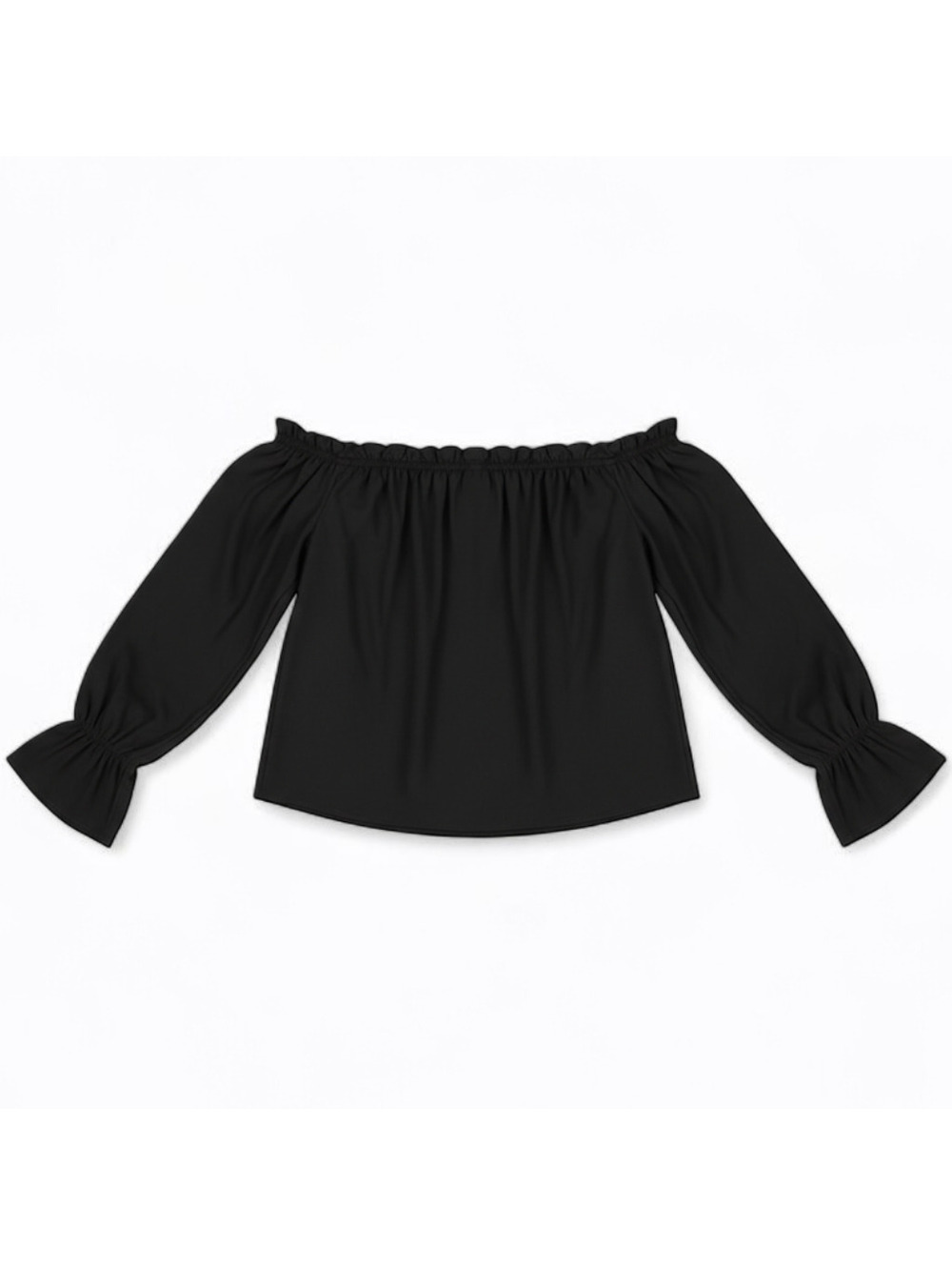 Lulus All in Good Fun Black Off-the-Shoulder Top Womens S